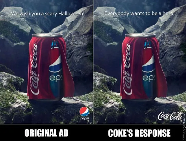 reklama Pepsi i odpowiedź Coca Coli